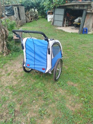 Carrito para 2 niños bici/caminar
