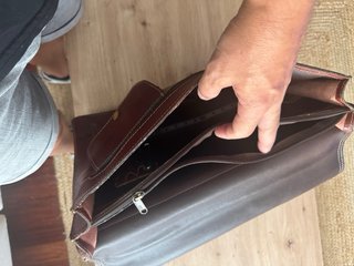 Bolso Cartera Piel Marrón
