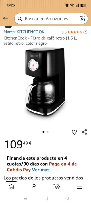Cafetera Kitchencook Marfil