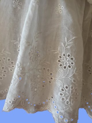 Top de ganchillo/tira bordada blanco talla única