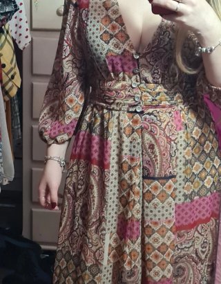 Vestido largo Zara estampado boho