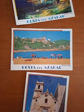 Lote de 3 postales Costa del Azahar
