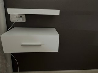 Mesitas flotantes madera con leja
