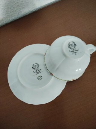 Taza y plato Royal Limoges desayuno
