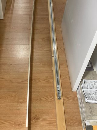 Puerta corredera maciza blanca+ kit 92,5x211,5x3,5