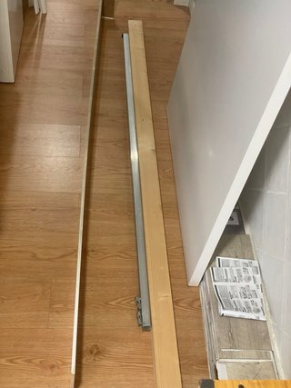 Puerta corredera maciza blanca+ kit 92,5x211,5x3,5
