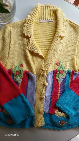 Original chaqueta de algodón hecha a mano.