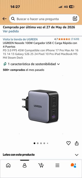 UGREEN Nexode Pro 130W Power Bank 20000mAh y Carga