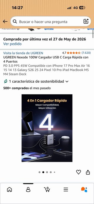 UGREEN Nexode Pro 130W Power Bank 20000mAh y Carga