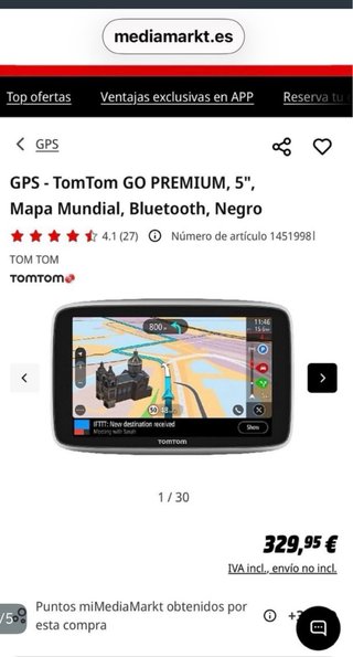 GPS TomTom GO Premium con Accesorios