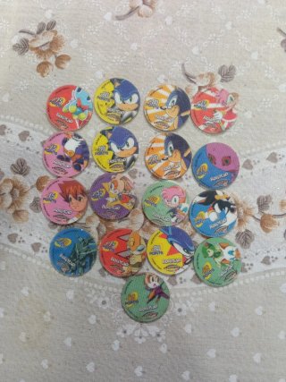 Tazos Sonic - Colección de 17 unidades