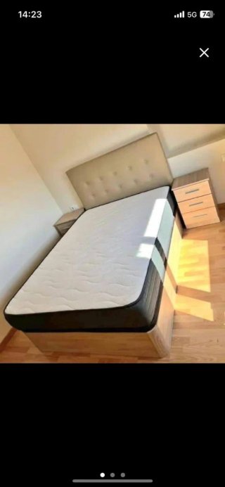 Canapé abatible madera con colchones viscoelastica