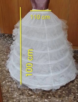 Cancán con 6 volantes de tul