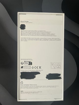Caja iPhone 17 Pro Max