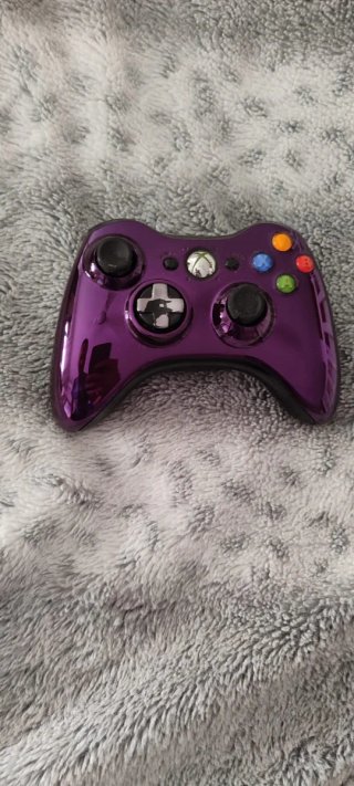 Mando Xbox 360 Morado Cromado