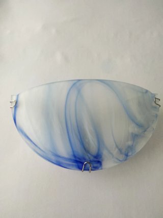 Aplique de pared cristal Murano azul y blanco