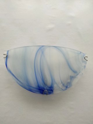 Aplique de pared cristal Murano azul y blanco