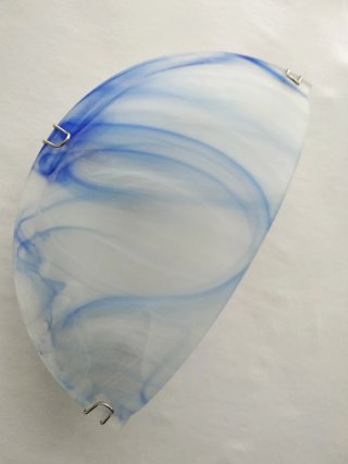 Aplique de pared cristal Murano azul y blanco