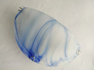 Aplique de pared cristal Murano azul y blanco