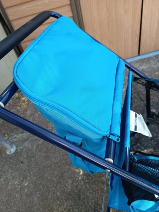 Carro de playa plegable azul