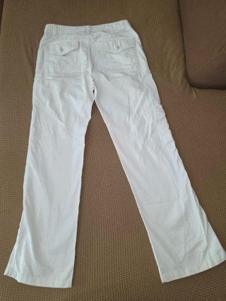 Pantalón Zara TRF Blanco Talla 34