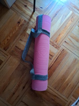 Esterilla de yoga/gimnasia rosa