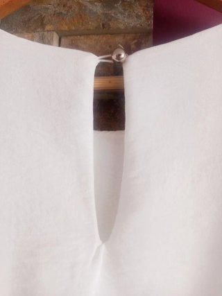 Vestido blanco con volantes