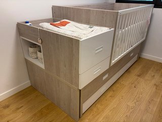 Cuna cambiador con cajones y cama extraíble y más