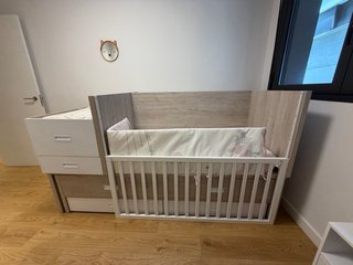 Cuna cambiador con cajones y cama extraíble y más