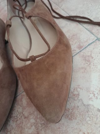 Scarpe LEA-GU marroni con lacci made in italy
