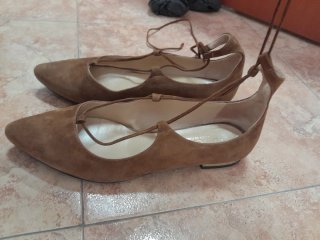 Scarpe LEA-GU marroni con lacci made in italy