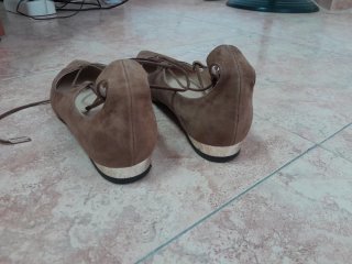 Scarpe LEA-GU marroni con lacci made in italy