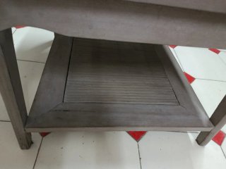 Mesa de centro de madera y bambú