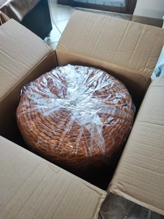 Pouf in vimini