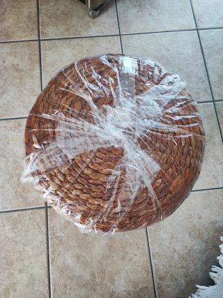 Pouf in vimini