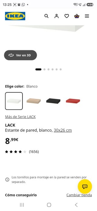 Scaffale bianco in legno Ikea