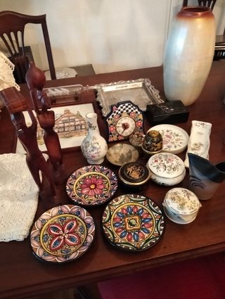 Lote Decoración: Figuras, Bandejas, Joyeros
