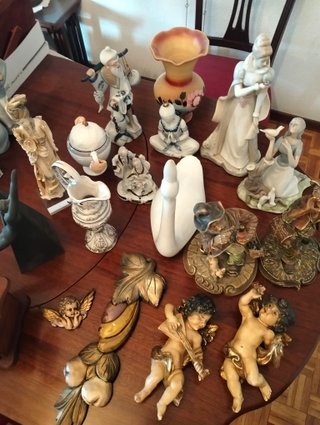 Lote Decoración: Figuras, Bandejas, Joyeros