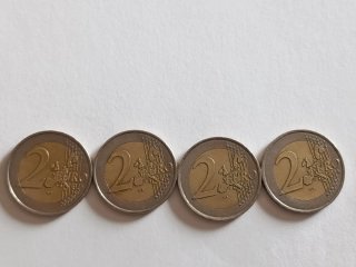 4 Monedas Francesas 2 Euros