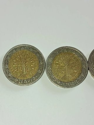 4 Monedas Francesas 2 Euros