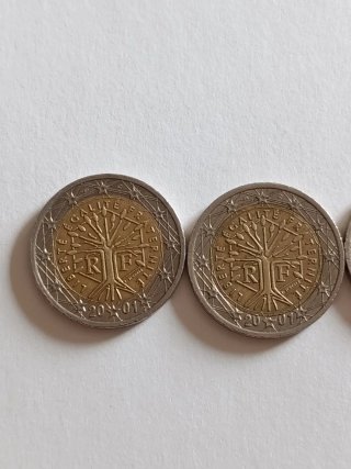 4 Monedas Francesas 2 Euros