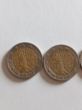 4 Monedas Francesas 2 Euros