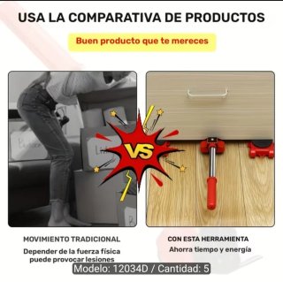 Kit de mudanza y elevación de muebles pesados