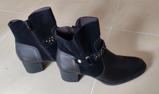 Botines piel negros talla 40
