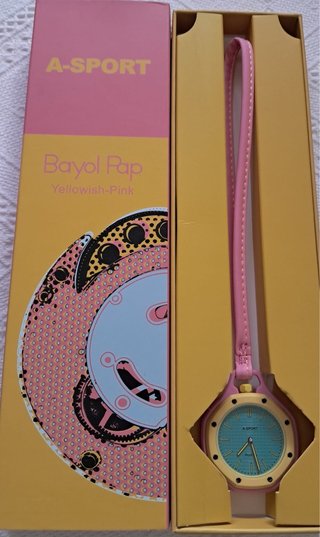Reloj A-SPORT Bayol Pap Nuevo Amarillo Rosa