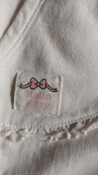 Hello Kitty Pantaloni Tuta Joggers Bianco Rosa -