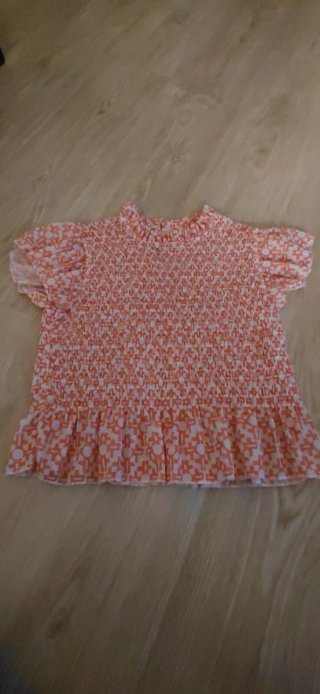 Camisa rosada/blanca niña Talla XS