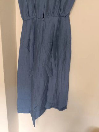 Vestido midi Zara manga sisa lino Talla S