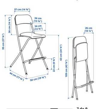 Taburete plegable Ikea blanco