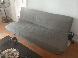 Sofá Cama Gris Tela